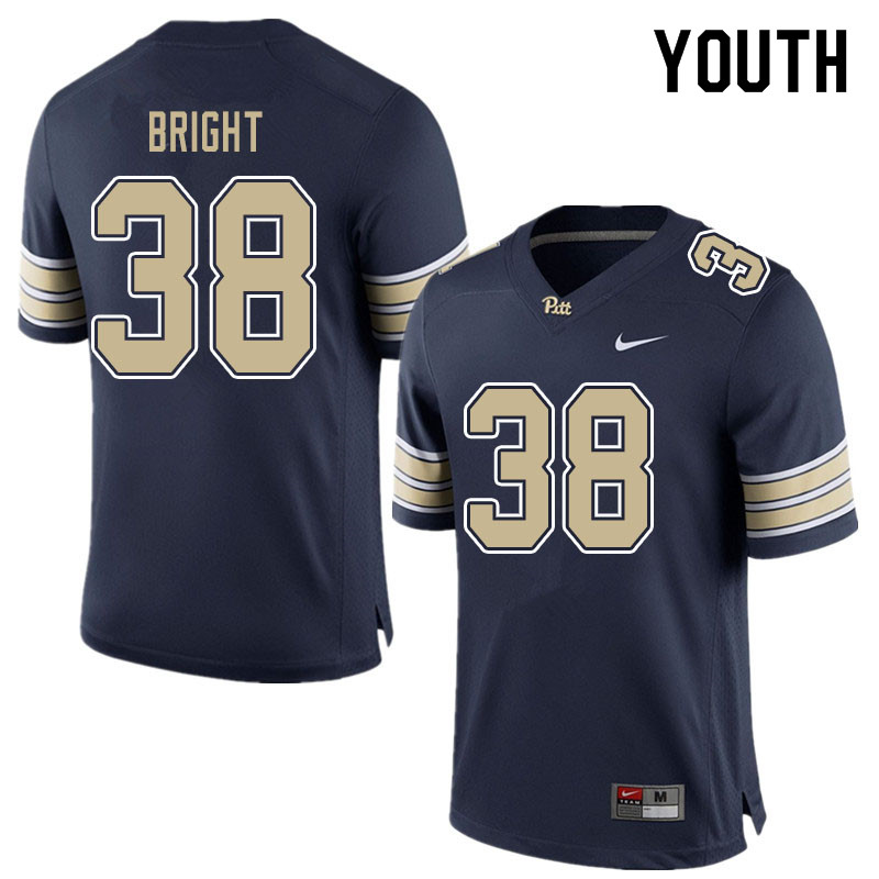 Youth #38 Cam Bright Pitt Panthers College Football Jerseys Sale-Blue